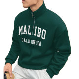 Men's Half-Zip Loose Casual Stand Collar Top