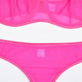 Women's Mesh See-Through Straps Two-Piece Sexy Lingerie Set