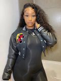 Women's Fashion Casual Jackets Embroidered Baseball Coats