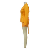 Fashion Women's Sexy V Neck Blazer Solid Color Long Sleeve Coat