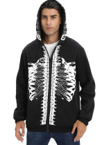 Men And Women Couple Christmas Halloween Hooded Fleece Casual Jacket Men And Women Couple Christmas Halloween Hooded Fleece Casual Jacket