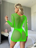 Sexy Lingerie Sexy Fishnets See-Through One-Piece Fishnet Nightdress