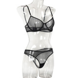 Women's Mesh See-Through Straps Two-Piece Sexy Lingerie Set