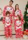 Christmas parent-child home clothes with deer print Round Neck long-sleeved Family Pajama two-piece set
