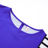 Plus Size African Women Graffiti Contrast Dress