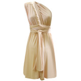 Women Sexy Backless Lace-Up Dress