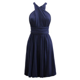 Women Sexy Backless Lace-Up Dress