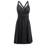 Women Sexy Backless Lace-Up Dress