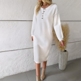 Women Winter Casual Round Neck Sweater Dress