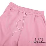 Women Letter Printed Plush Hoodies and Pant Casual Three-Piece