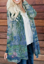 Women Landscape Print Casual Cape Jacket Women Landscape Print Casual Cape Jacket