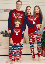 Christmas Colorblock Elk Family Pajama Two-Piece Set Christmas Colorblock Elk Family Pajama Two-Piece Set