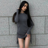 Women's Autumn And Winter Fashionable Long Sleeve Short Dress