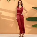 Sexy Women's Fashionable Solid Color Multi-Wear Wide Leg Pants