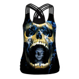 Halloween Skull Print Casual Slim Camisole