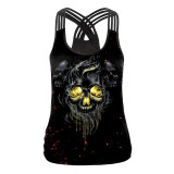 Halloween Skull Print Casual Slim Camisole