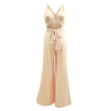Sexy Women's Fashionable Solid Color Multi-Wear Wide Leg Pants