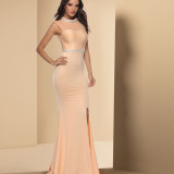 Women's Dress Patchwork Diamond Low Back Mearmaid Evening Dress Formal Party Long Gown
