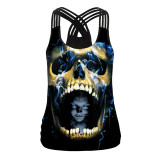 Halloween Skull Print Casual Slim Camisole