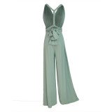 Sexy Women's Fashionable Solid Color Multi-Wear Wide Leg Pants