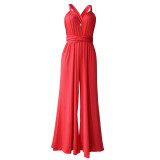 Sexy Women's Fashionable Solid Color Multi-Wear Wide Leg Pants
