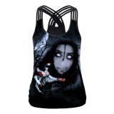 Halloween Skull Print Casual Slim Camisole