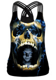 Halloween Skull Print Casual Slim Camisole
