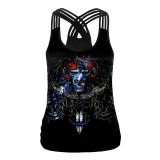 Halloween Skull Print Casual Slim Camisole
