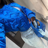 Women Star Embossed Padded Jacket