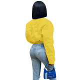 Women Star Embossed Padded Jacket