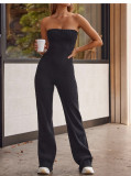 Women Strapless Yoga Wear Dance Sports Fitness Bell Bottom Jumpsuit