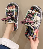 Women Graffiti Thick Soled Slippers
