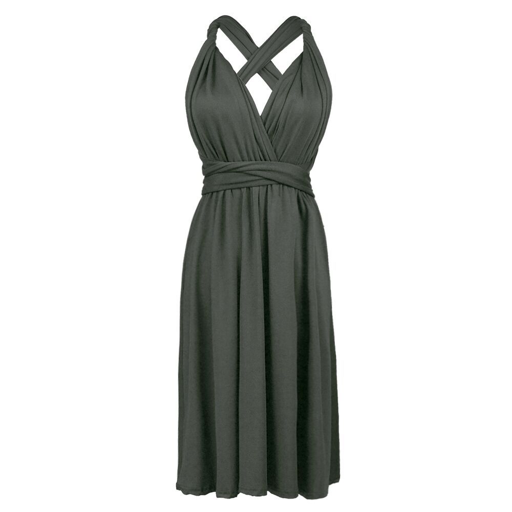 Women Solid Lace-Up Sexy Backless Mini Dress