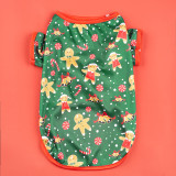 Christmas Dog Cartoon Print Cat Pet T-Shirt