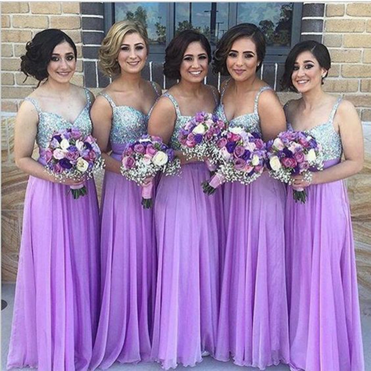 Women Bridal Wedding Sequin Bridesmaid Dresses
