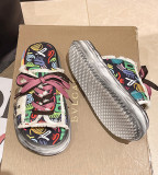 Women Graffiti Thick Soled Slippers