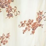 Women Sequined Mesh Backless Evening Gown