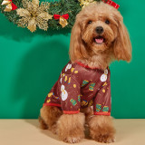 Christmas Dog Cartoon Print Cat Pet T-Shirt