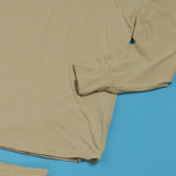 Women Solid Casual Slash Shoulder Top and Pant Two-piece Set