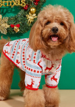Christmas Dog Cartoon Print Cat Pet T-Shirt