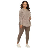 Women Printed Top and Pant Casual Two-piece Set