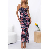 Women Printed Strap Dress