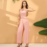 Women Crossover Sleeveless Jumpsuit