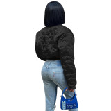 Women Star Embossed Padded Jacket