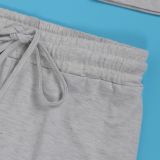 Women Solid Casual Slash Shoulder Top and Pant Two-piece Set