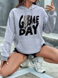 Plain Letter Graphic Oversized Plain Hoodies