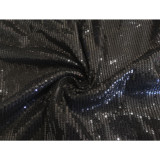 Women Solid Sequin Loose Shirt Dress