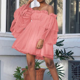 Women Solid Lace Dress