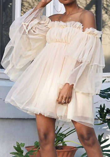 Women Solid Lace Dress