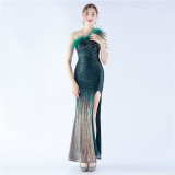 Plus Size Women Sequin Formal Party Evening Dress